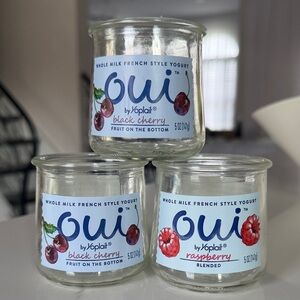 3 oui glass jars